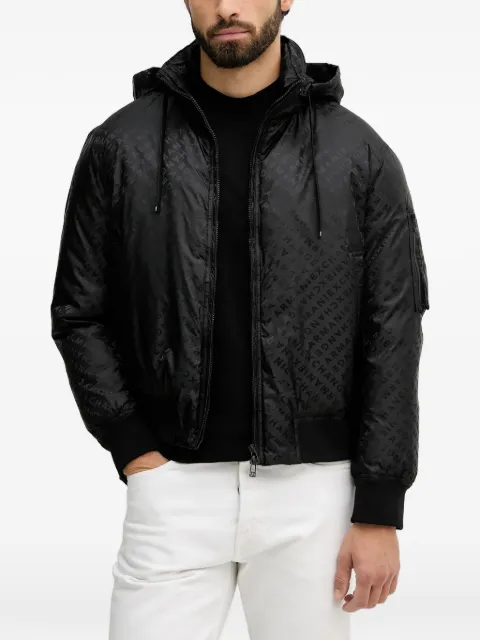 Armani Exchange logo-print padded jacket Black XM001088AF16592