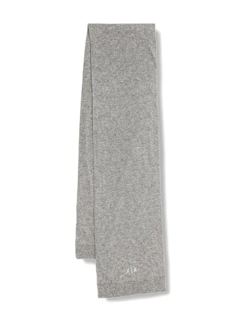 Armani Exchange logo-embroidered scarf Grey XW001520AF16181