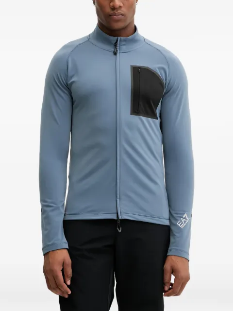 Ea7 Emporio Armani zip-up chest-pocket sweatshirt Blue 7M000456AF14634