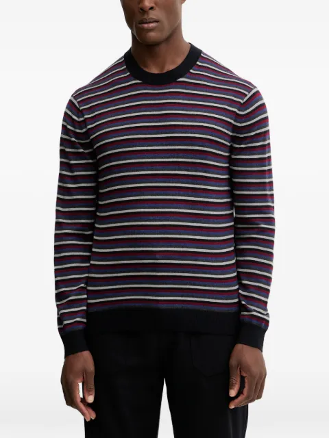 Armani Exchange striped-pattern round-neck sweater Blue XM001324AF11965