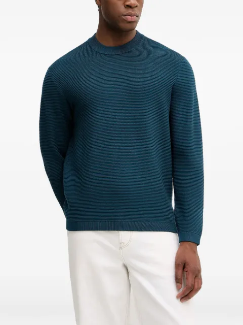 Armani Exchange ribbed crew-neck sweater Blue XM000895AF10454