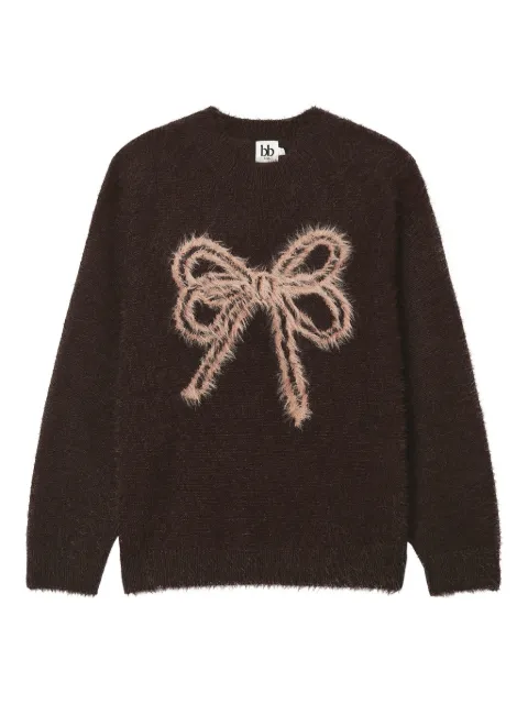 b+ab bow crew-neck sweater Brown 5W362AS