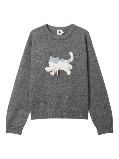 b+ab appliqué sweater Grey 5W344AI