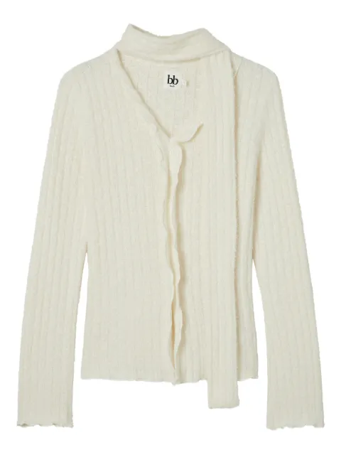 b+ab ribbed scarf sweater Neutrals 5W656AS