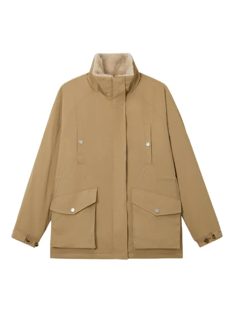 b+ab faux-fur trim jacket Neutrals 5W160AI