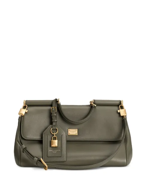 Dolce & Gabbana medium My Sicily handbag in plongé calfskin Green BB7782B7321