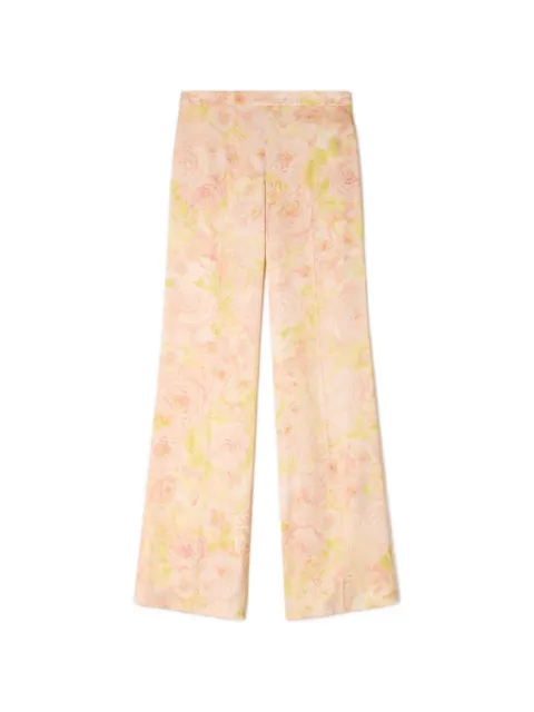 SANDRO floral-print flowy trousers Orange SFPPA01959