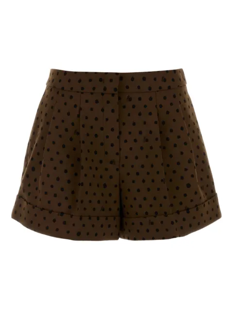 FENDI polka-dot pattern tailored shorts Brown FR6690AW7E
