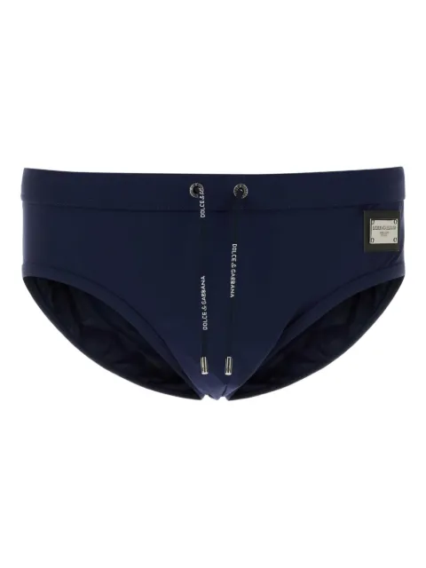 Dolce & Gabbana high-rise swim briefs Blue M4A76JON0DL