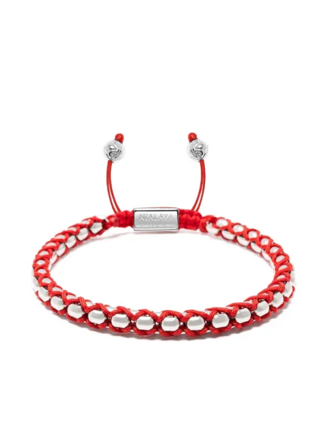 Nialaya Jewelry string box-chain bracelet Red MSP095