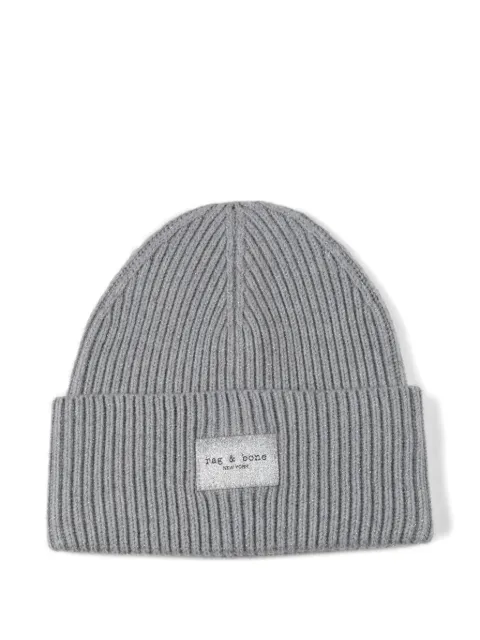 rag & bone ribbed beanie hat Grey RN7A25FKMWLSLVR