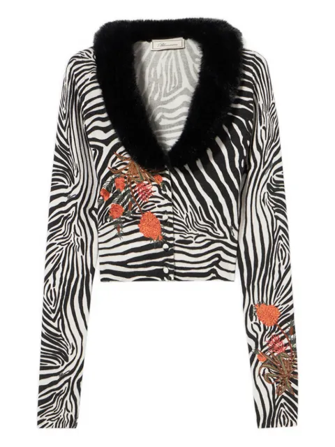 Blumarine zebra-pattern cardigan White P622M671AM1039