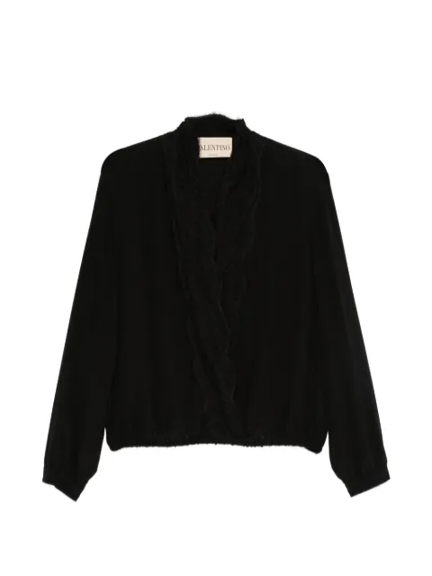 Valentino Garavani lace-trim blouse Black BAEBH021B