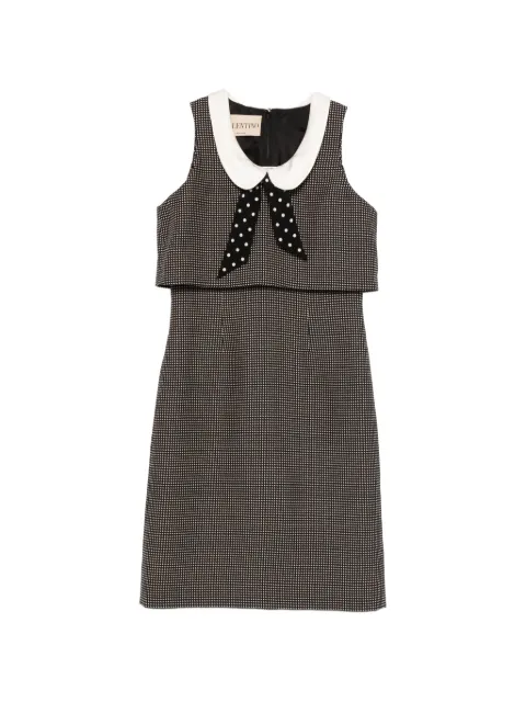 Valentino Garavani patterned collared dress Black BVAHZ09TG
