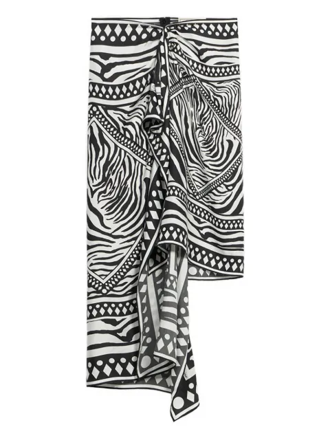 Blumarine asymmetrical foulard-print skirt White 2G281A