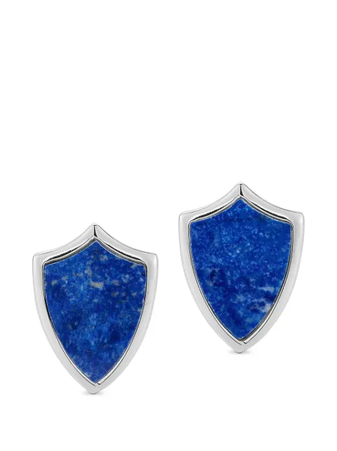 Mateo shield lapis cufflinks Silver LAPISSHIELDCUFFLINKS