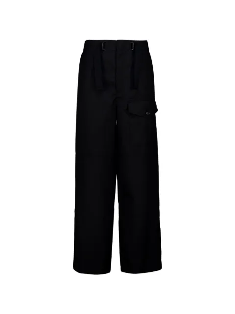 Auralee belted cargo pants Black A26SP05CH