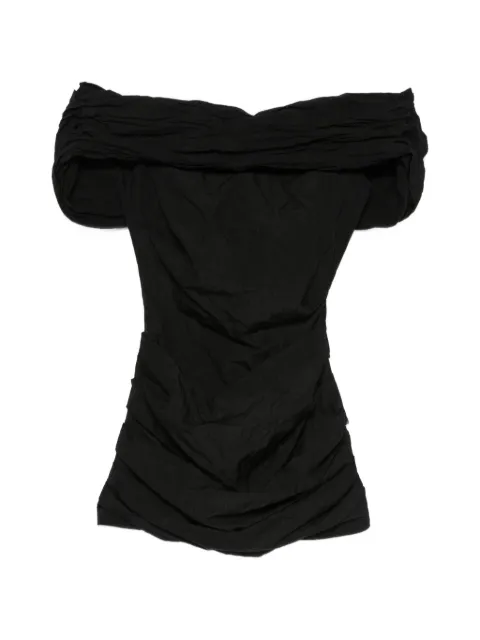 Magda Butrym ruched off-the-shoulder mini dress Black 156526