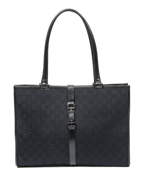 Gucci Pre-Owned jacquard tote bag Black 0021074