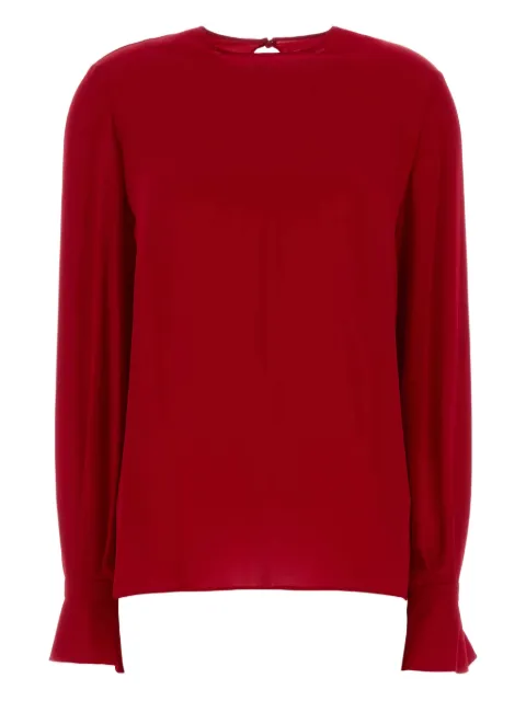 Valentino Garavani ruffled georgette blouse Red BAEB901MH