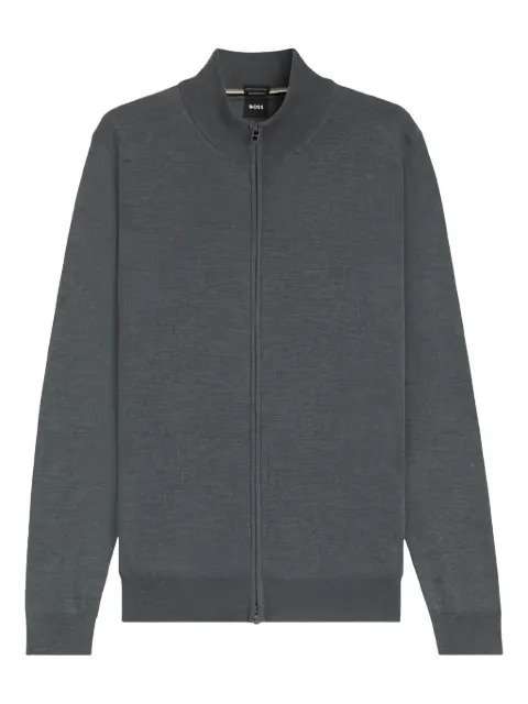 BOSS zipped cardigan Grey 50476347