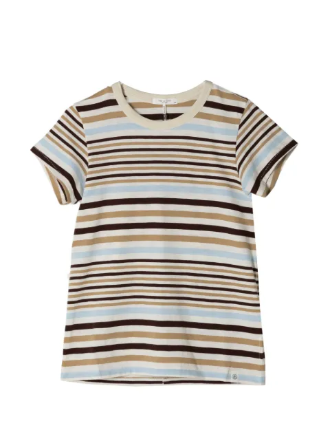 rag & bone Slub striped-pattern T-shirt White RE7C25FT3SW