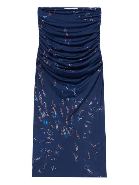 Blumarine swimmers-print midi skirt Blue P622G290AT6168