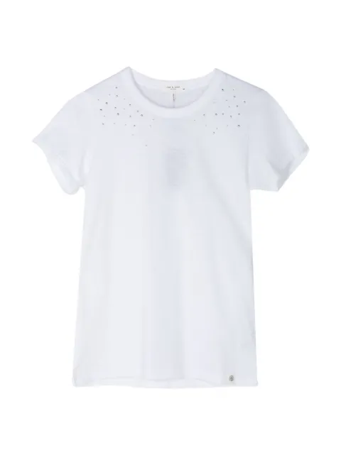 rag & bone stud-embellishment T-shirt White RE3E25FT3SW