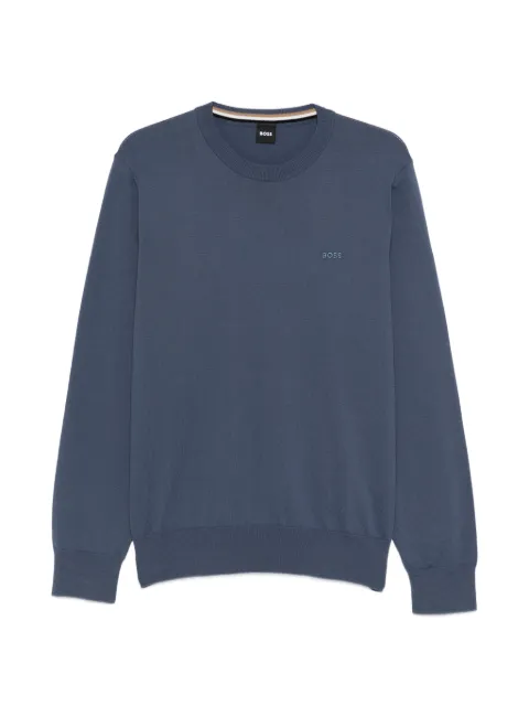 BOSS Upacas crew-neck sweater Blue 50556344