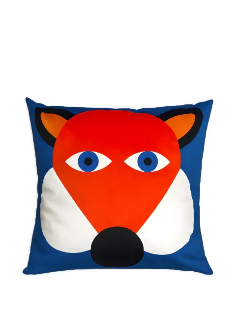 Qeeboo Oggian fox lady face-print cushion Orange 48001FX