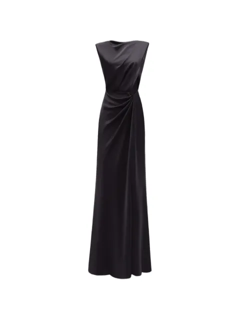 Gemy Maalouf cut-out draped maxi dress Black EDSS252017LD