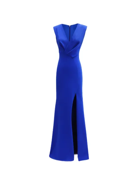 Gemy Maalouf asymmetrical-waist maxi dress Blue EDSS252014LD