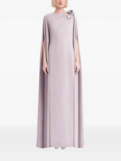 Gemy Maalouf rose-detail maxi dress Purple EDSS252010LD1
