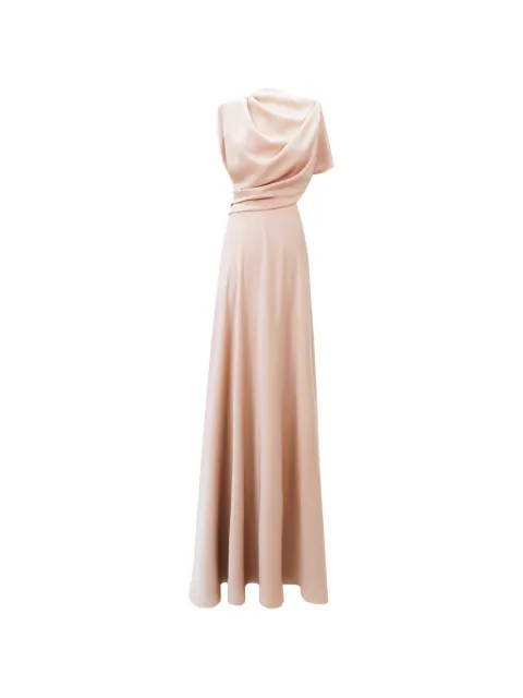 Gemy Maalouf draped cut-out gown Neutrals EDR251987LD