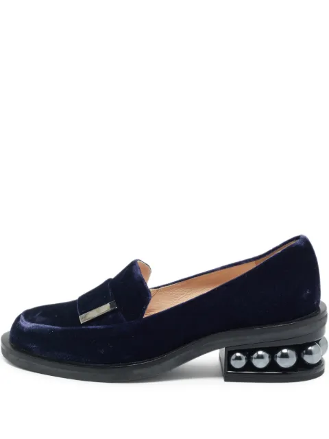 Nicholas Kirkwood pearl-embellished loafers Blue 1232705
