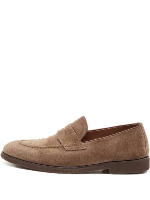 Brunello Cucinelli Vintage suede penny loafers Brown 1224412