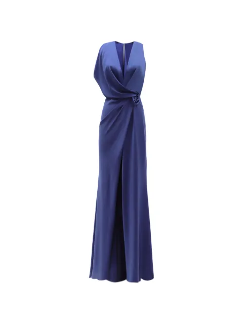 Gemy Maalouf draped asymmetrical maxi dress Blue EDSS252007LD