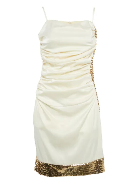Invito Haute Couture ruched sequin dress White 1208212