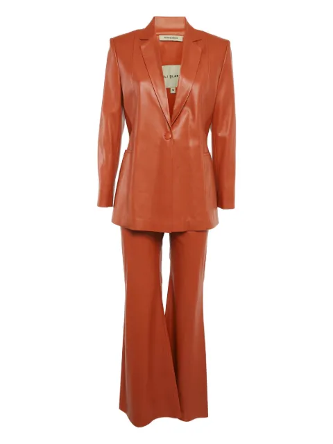 Lili Blanc vintage artificial leather pants suit Orange 1208181