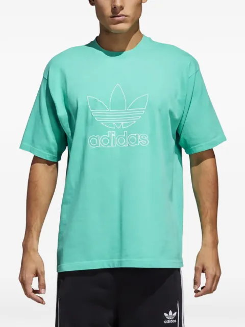 adidas logo-detail T-shirt Green CE4835
