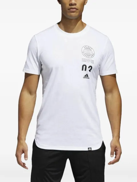 adidas crew-neck T-shirt White CY6337