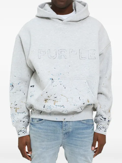 Purple Brand studded camouflage sweatshirt Grey P401HFGC425