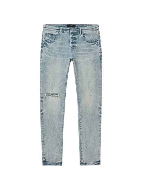 Purple Brand Worn Reflective jeans Blue P001WLIR425