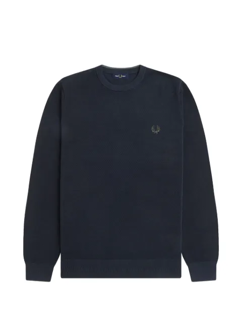 Fred Perry logo-embroidery sweater Green FPK130956608