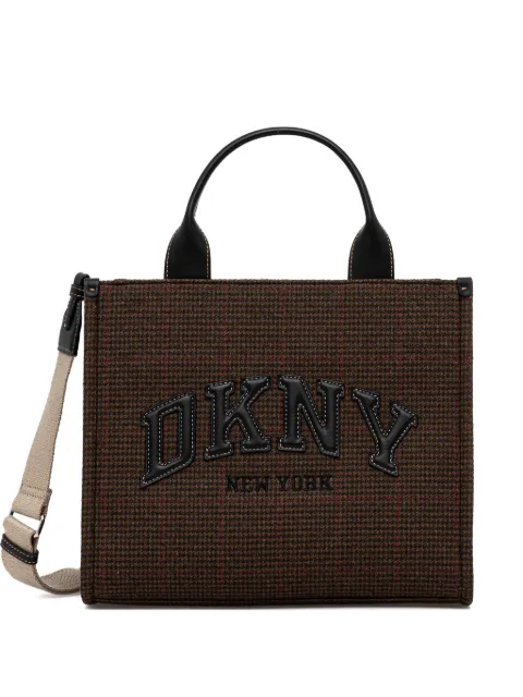 DKNY logo-lettering top-handle tote bag Brown R53AIR57