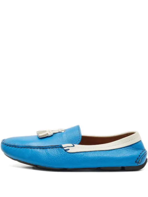 Giorgio Armani Pre-Owned leather tassel loafers Blue 1170372