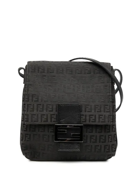Fendi Pre-Owned 2000-2010 Zucchino Canvas crossbody bag Black GKKFXB9RRZZ82S9J