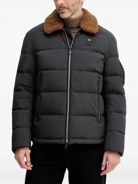 Blauer Reynold teddy-collar padded jacket Black BLUC03020