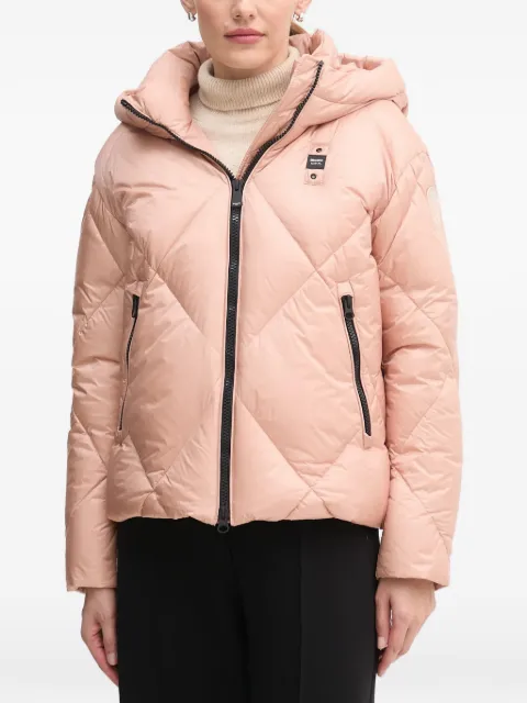 Blauer hooded quilted jacket Pink BLDC03167