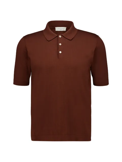 Piacenza Cashmere short-sleeved polo shirt Brown M1140001007